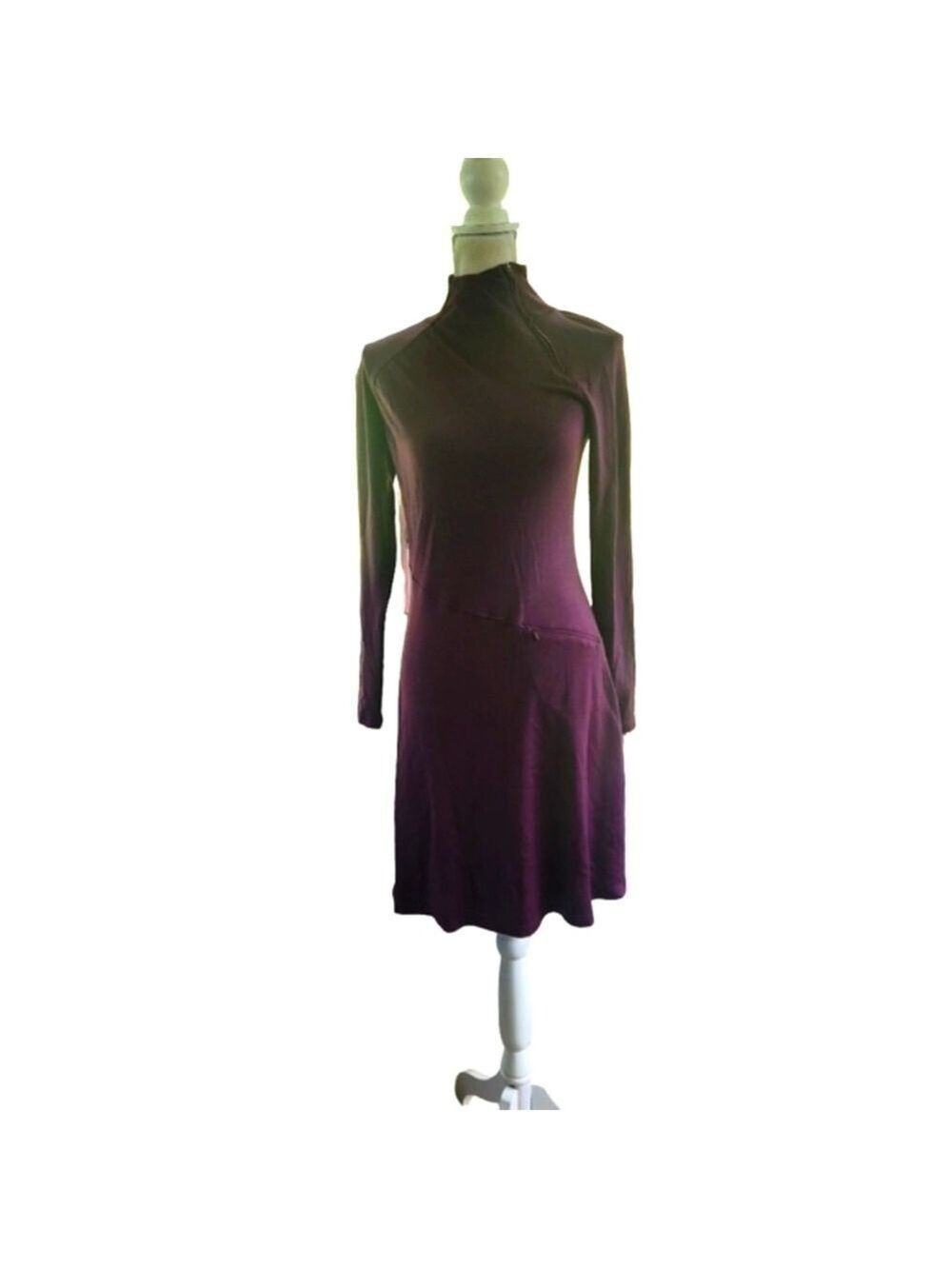 Athleta Purple wool blend longline sweater dress size Small 880254 Athletic - Picture 2 of 11